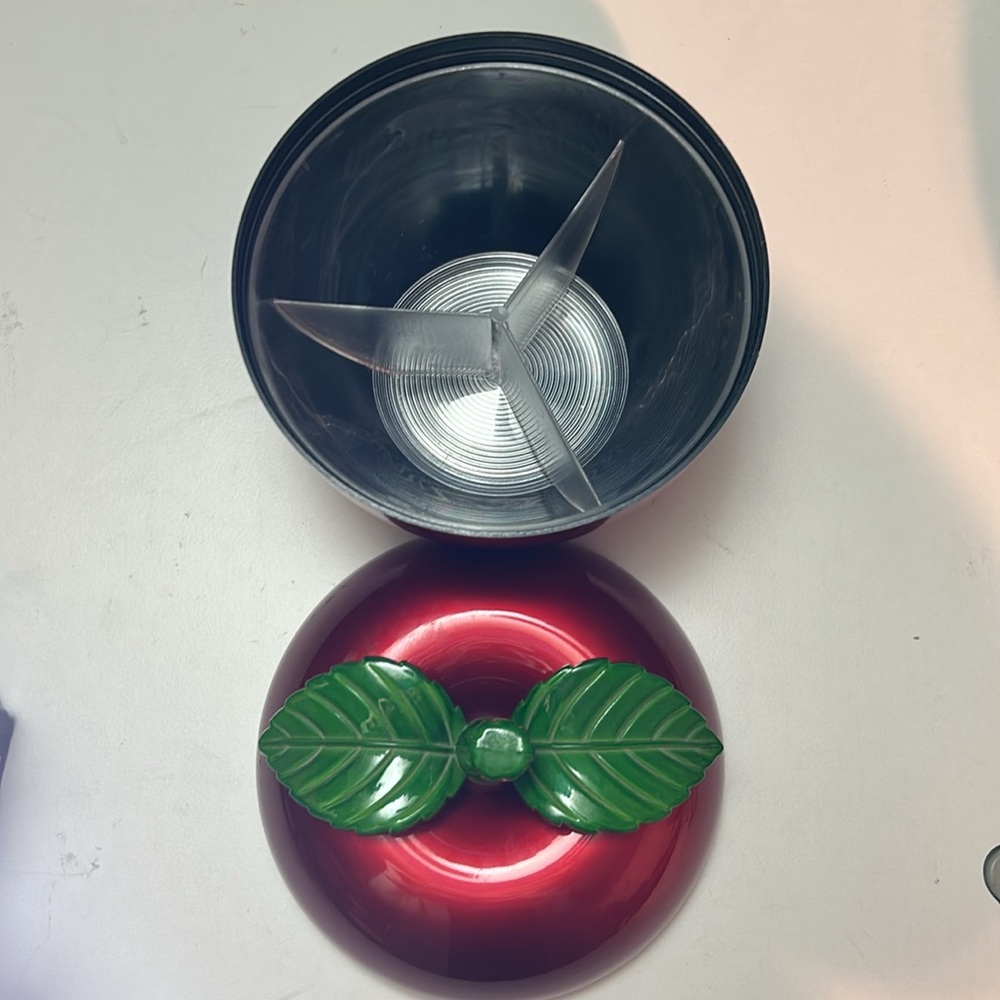 Red Apple-Shaped Container - Picture 2 of 5